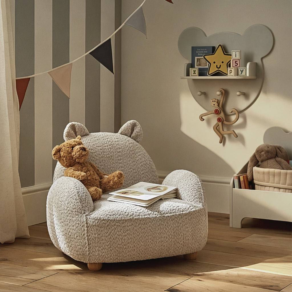 Etta Bear Kids Chair - Boucle Murshroom Furniture Singles CuddleCo 