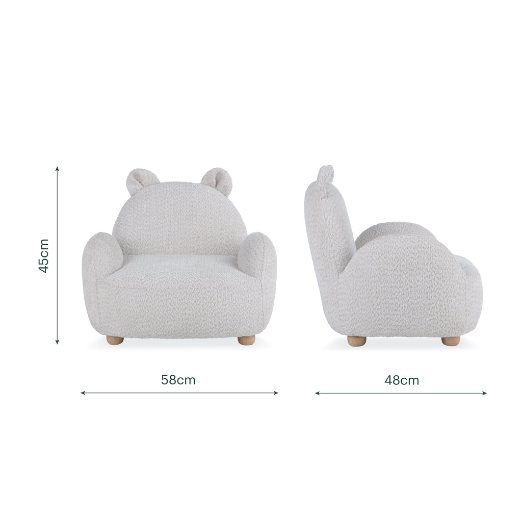 Etta Bear Kids Chair - Boucle Murshroom Furniture Singles CuddleCo 