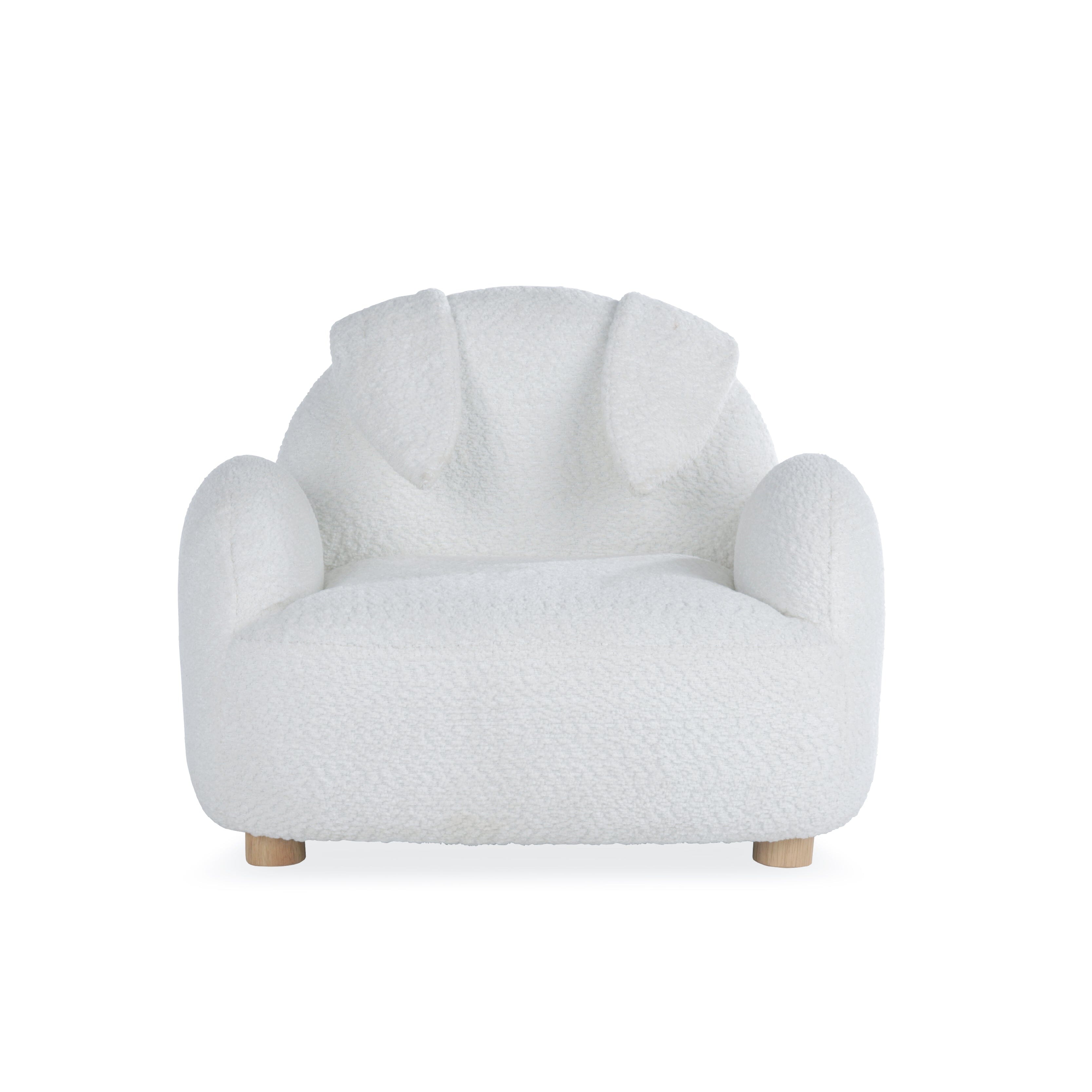 Etta Bunny Kids Chair - Boucle Off White Furniture Singles CuddleCo 