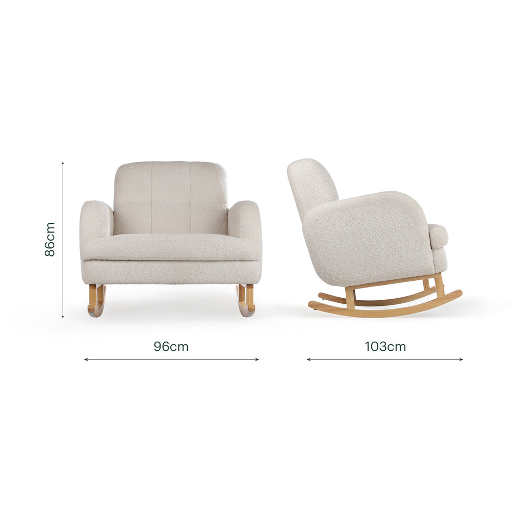 Etta Cuddle Chair - Boucle Mushroom Furniture Singles CuddleCo 