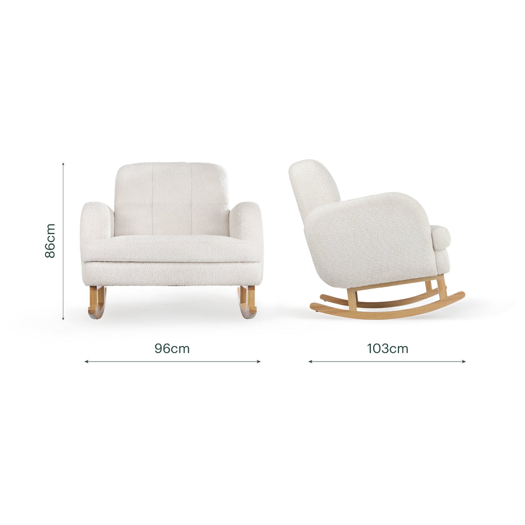 Etta Cuddle Chair - Boucle Off White Furniture Singles CuddleCo 
