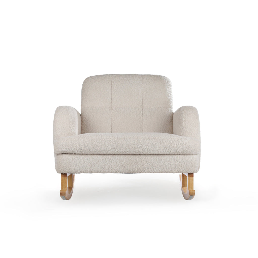 Etta Cuddle Nursing Chair & Foot stool - Boucle Mushroom Furniture Singles CuddleCo 
