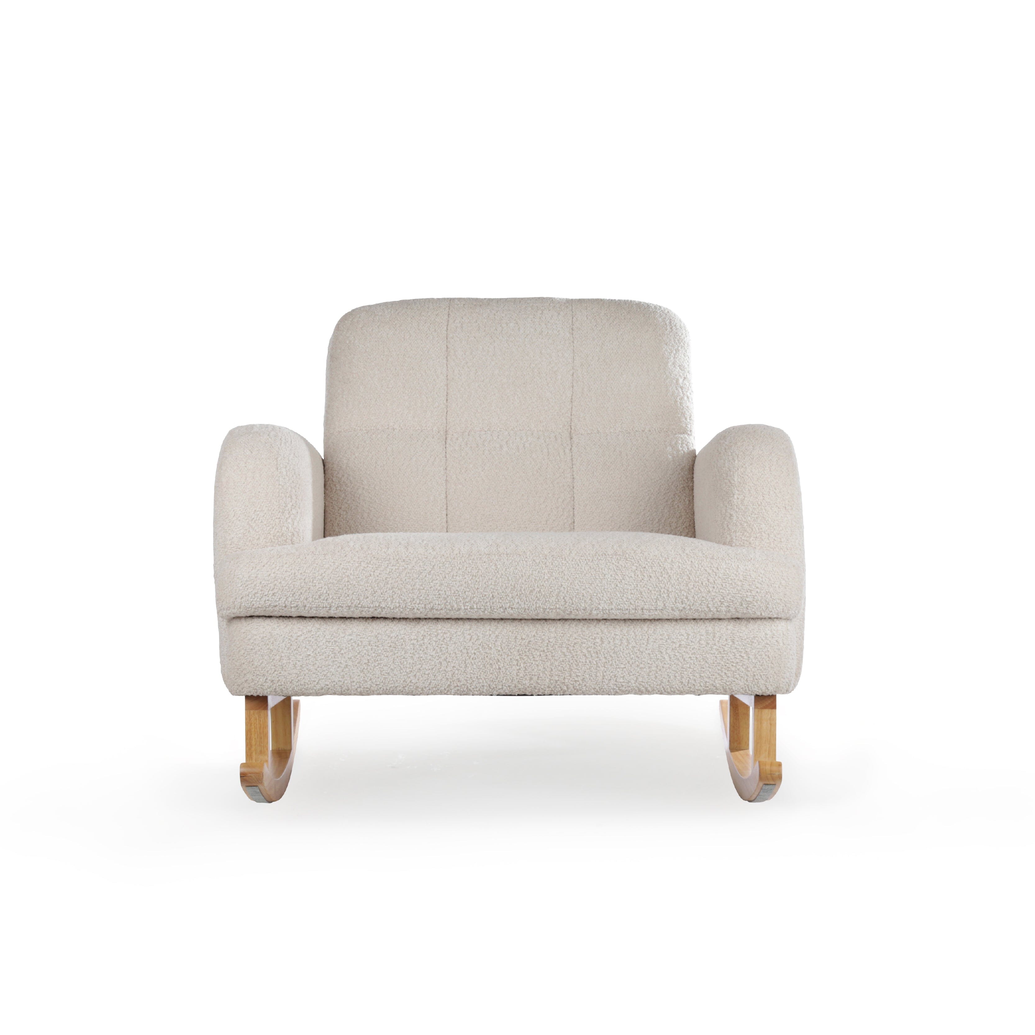 Etta Cuddle Nursing Chair & Foot stool - Boucle Mushroom Furniture Singles CuddleCo 
