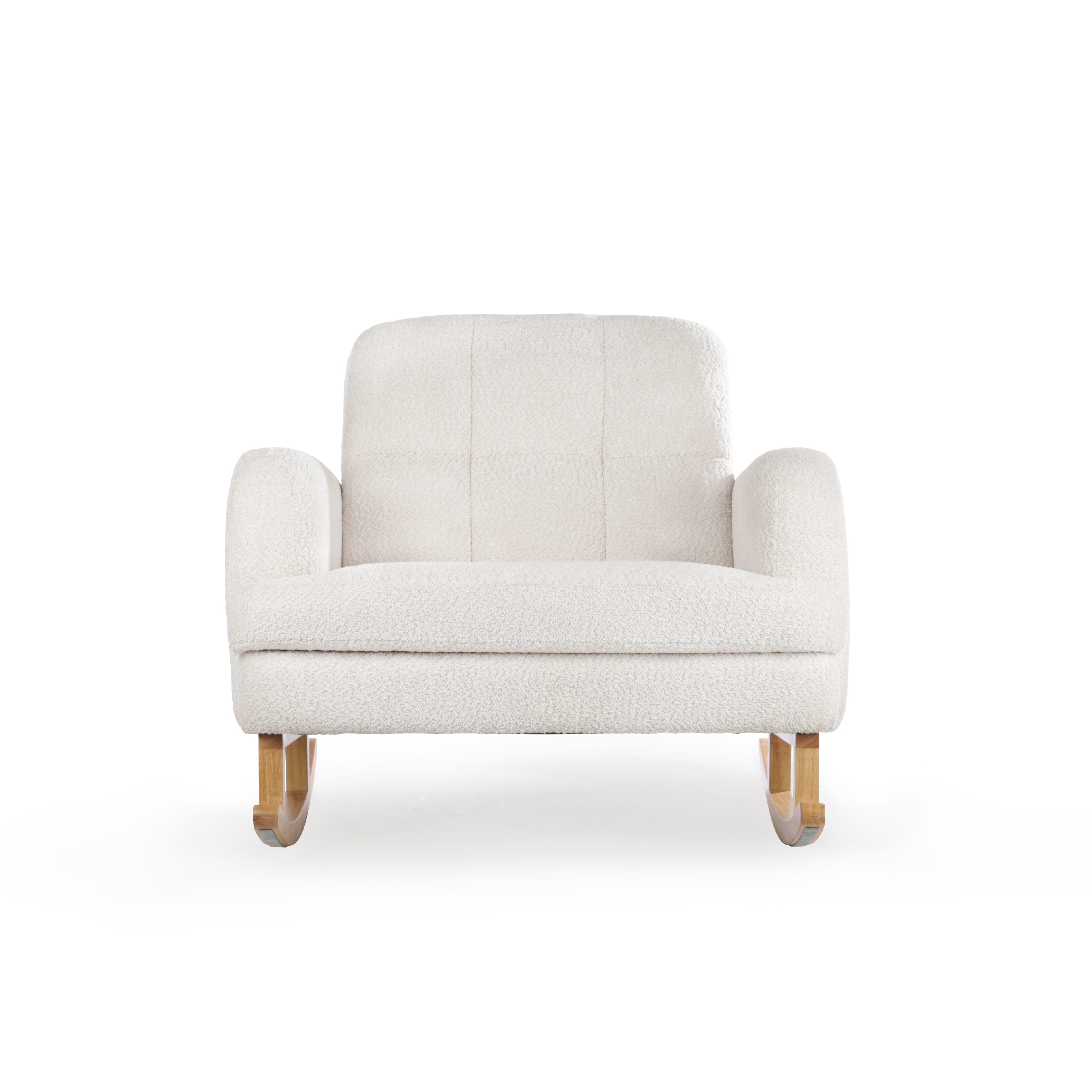 Etta Cuddle Nursing Chair & Foot stool - Boucle Off White Furniture Singles CuddleCo 