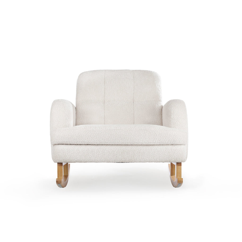 Etta Cuddle Nursing Chair & Foot stool - Boucle Off White Furniture Singles CuddleCo 