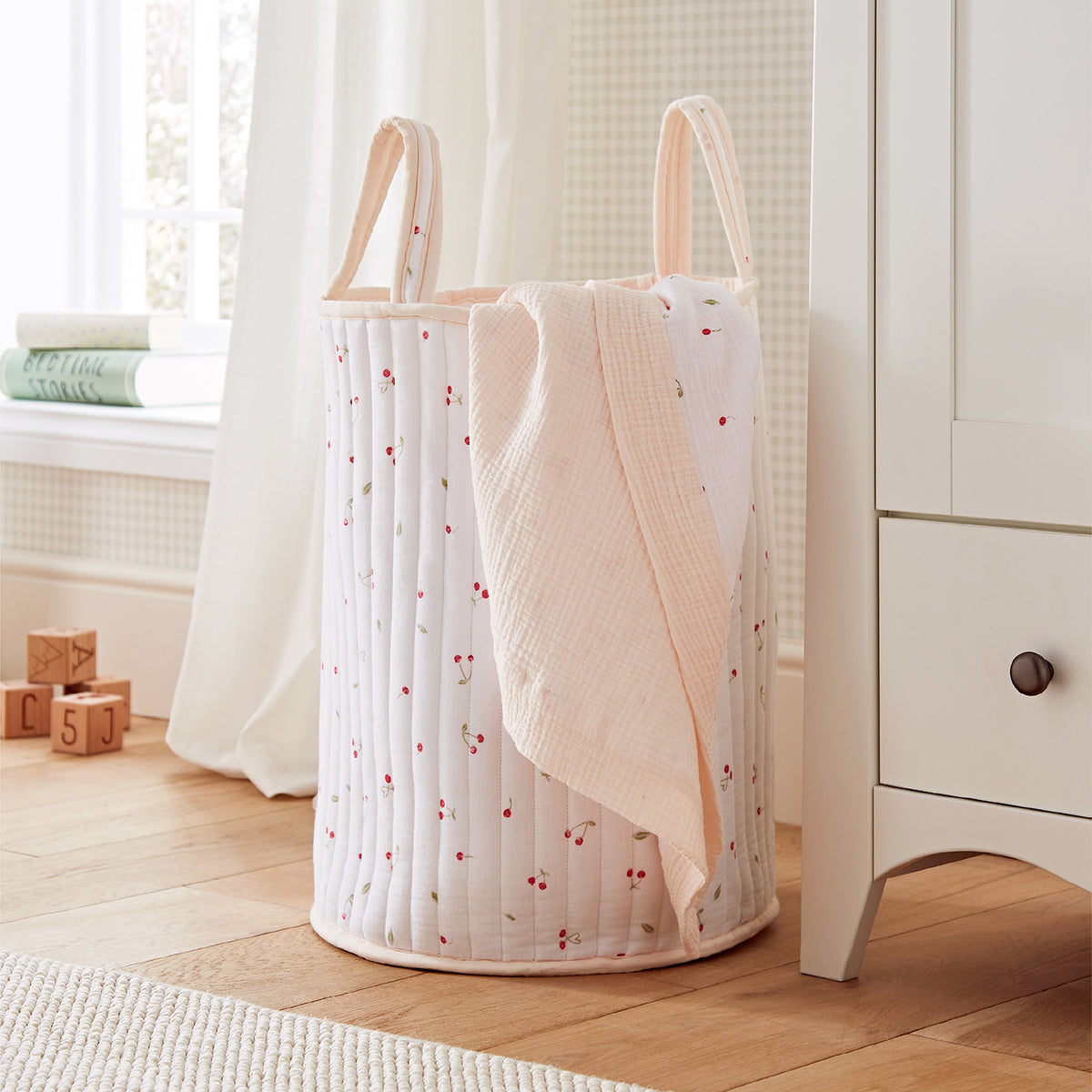 Large Storage Basket - Ditsy Cherry
