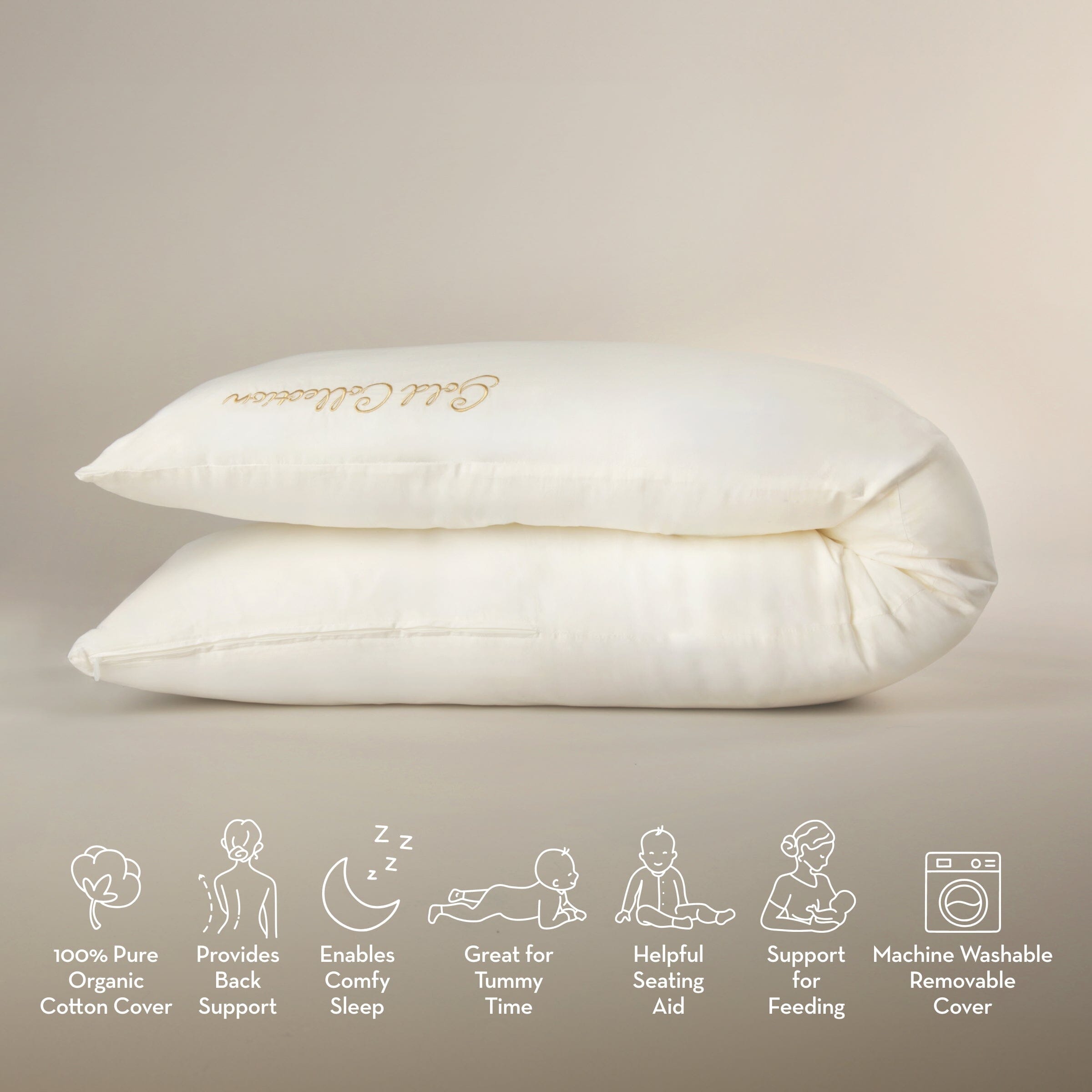 Mother & Baby Organic Cotton 6ft Deluxe Body and Baby Support Pillow Other Mother&Baby 