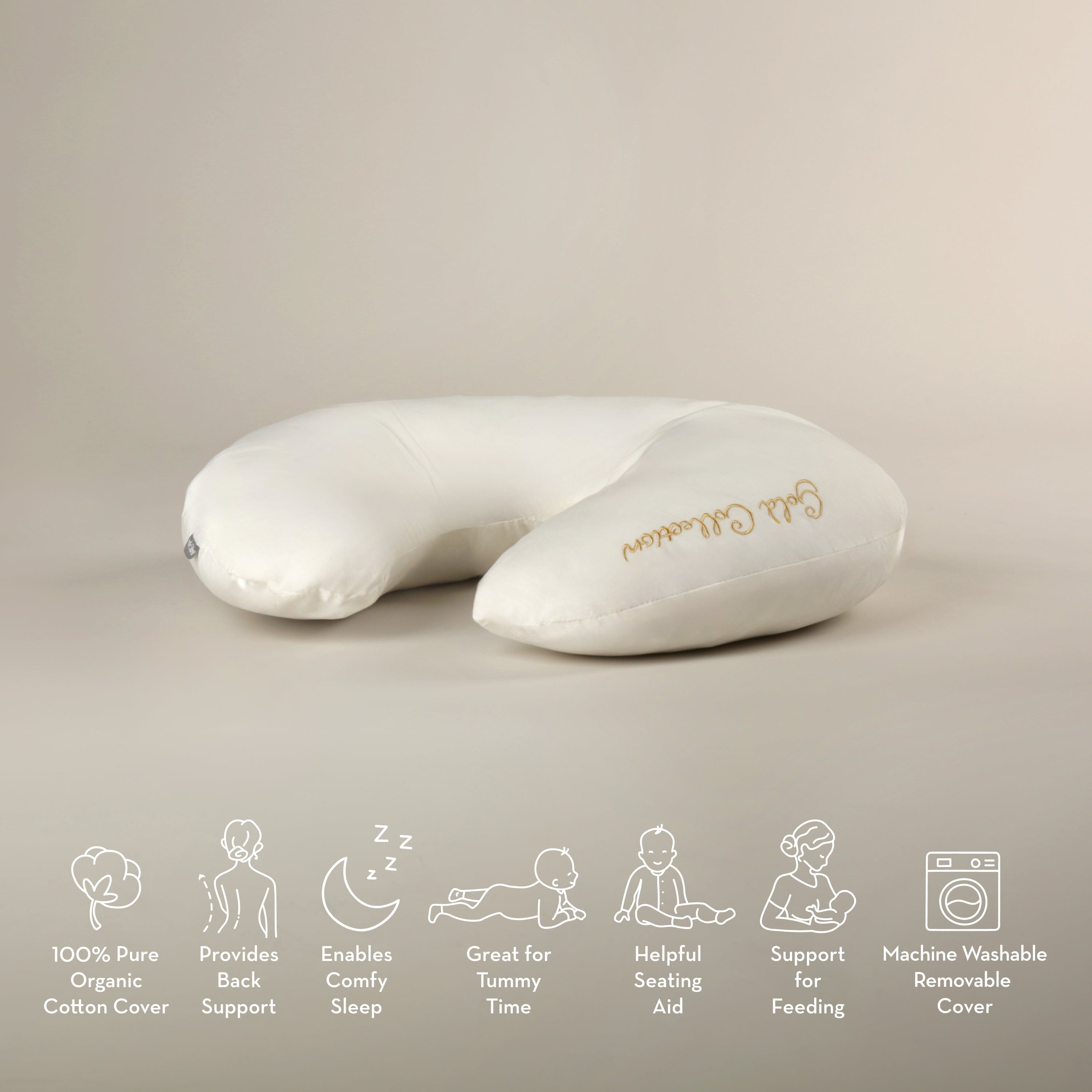 Mother&Baby Organic Cotton Feeding and Infant Support Pillow Other Mother&Baby 