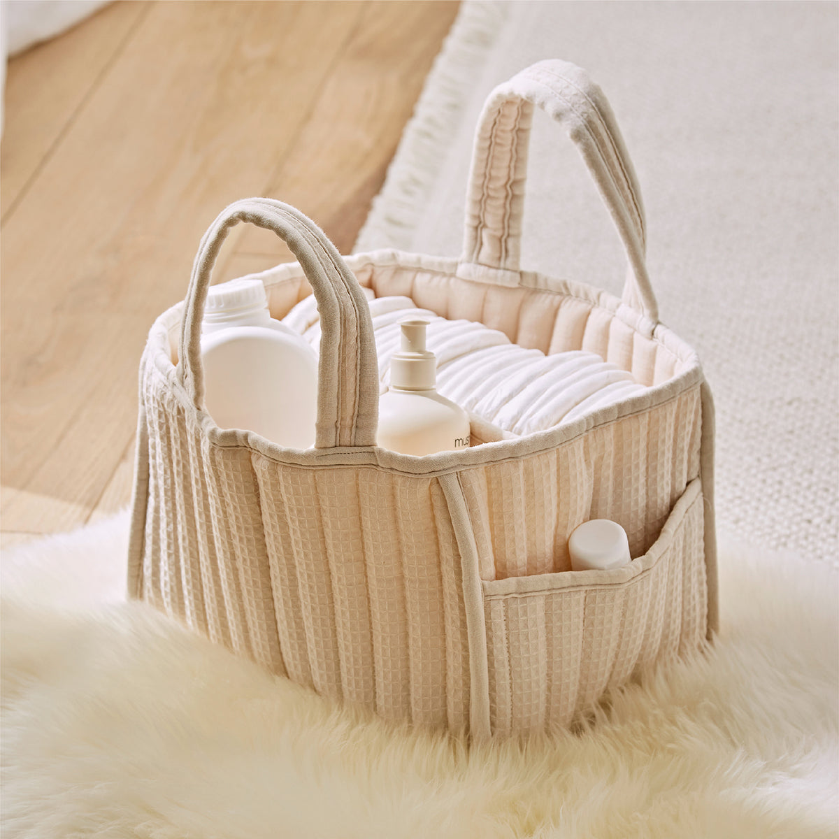 Nappy Caddy - Cashmere Waffle