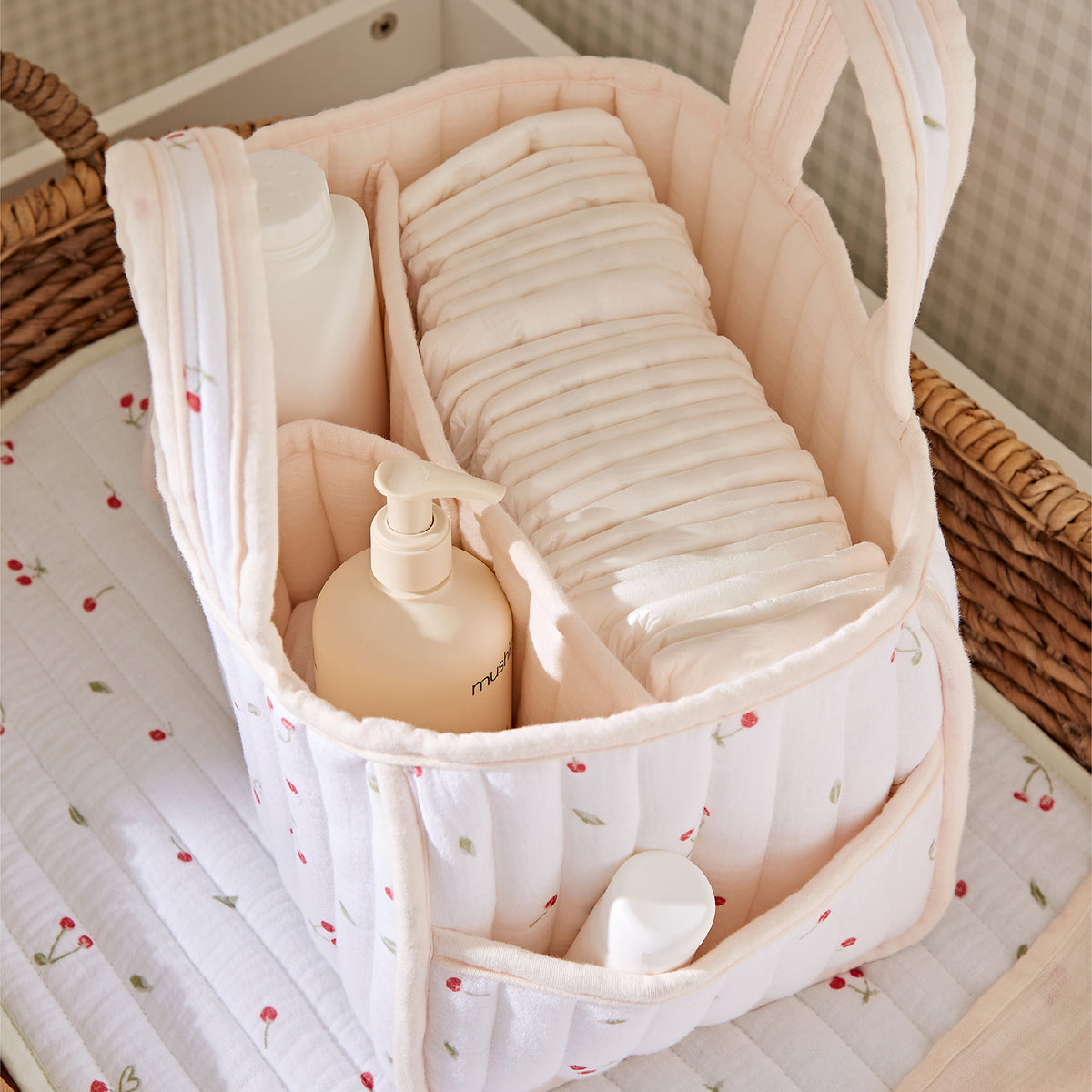 Nappy Caddy - Ditsy Cherry