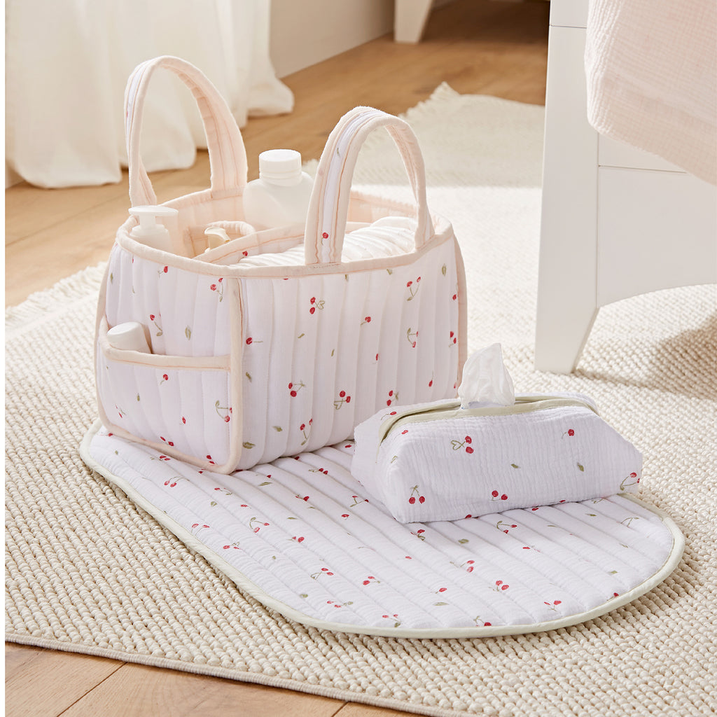 Nappy Caddy Set - Ditsy Cherry