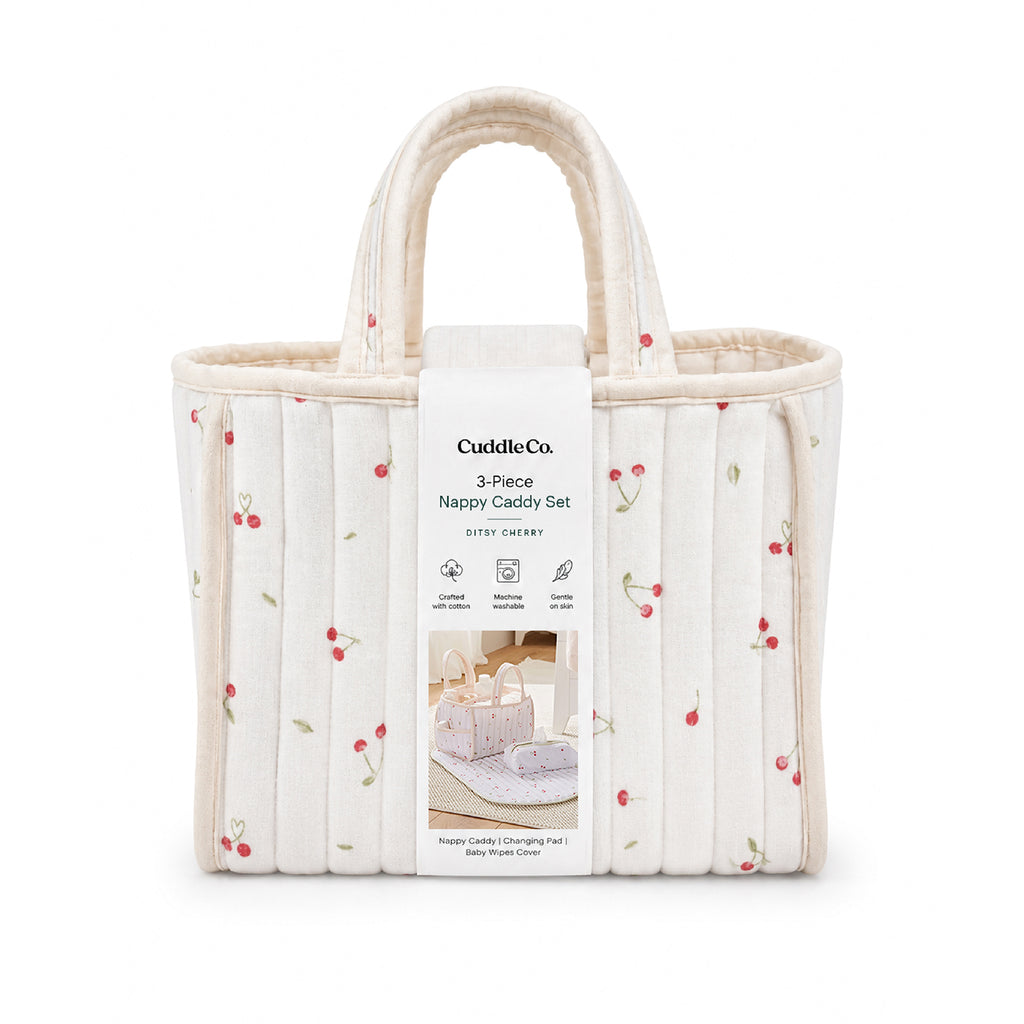 Nappy Caddy Set - Ditsy Cherry