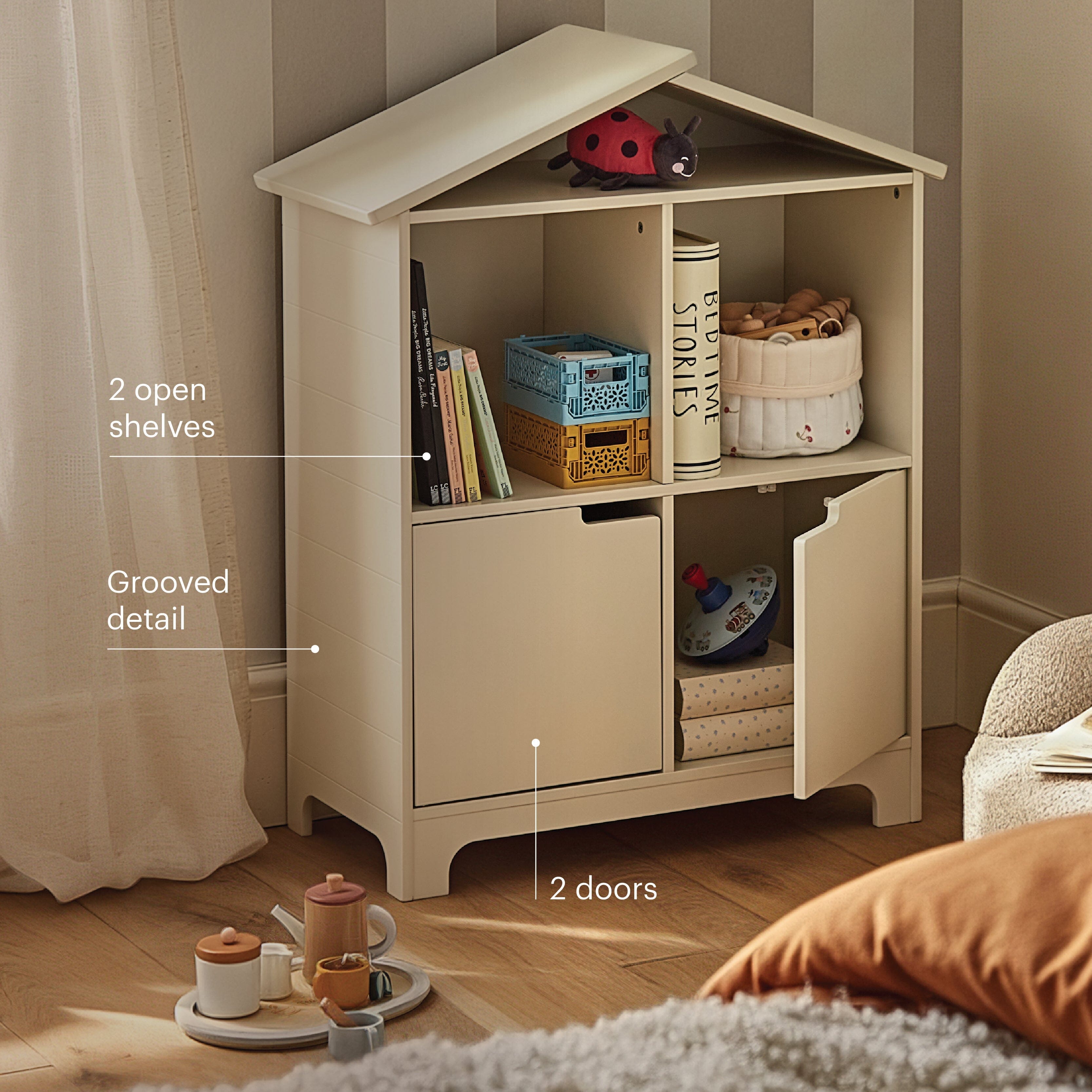 Play House Bookcase - Pebble Furniture Singles CuddleCo 