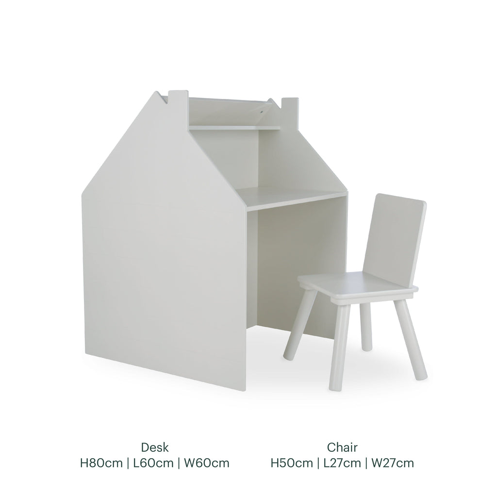 Play House Storage Desk with Easel and Chair - Pebble Furniture Singles CuddleCo 