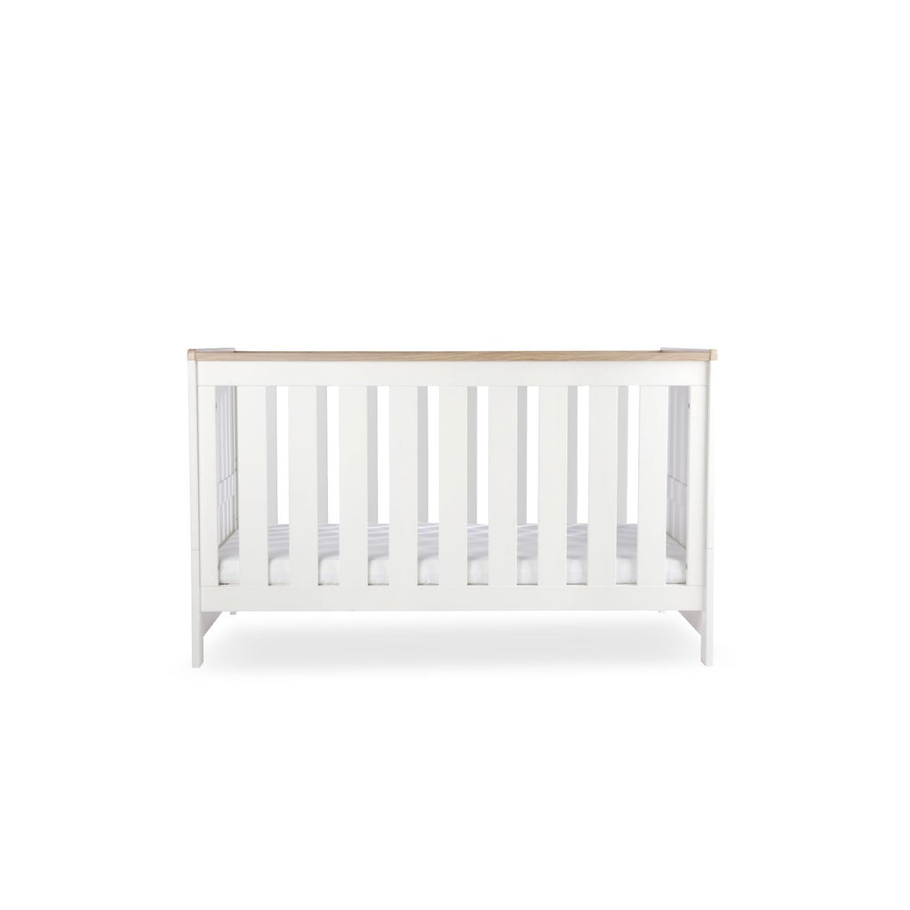 Burford Cot Bed - White & Oak Furniture Singles CuddleCo 