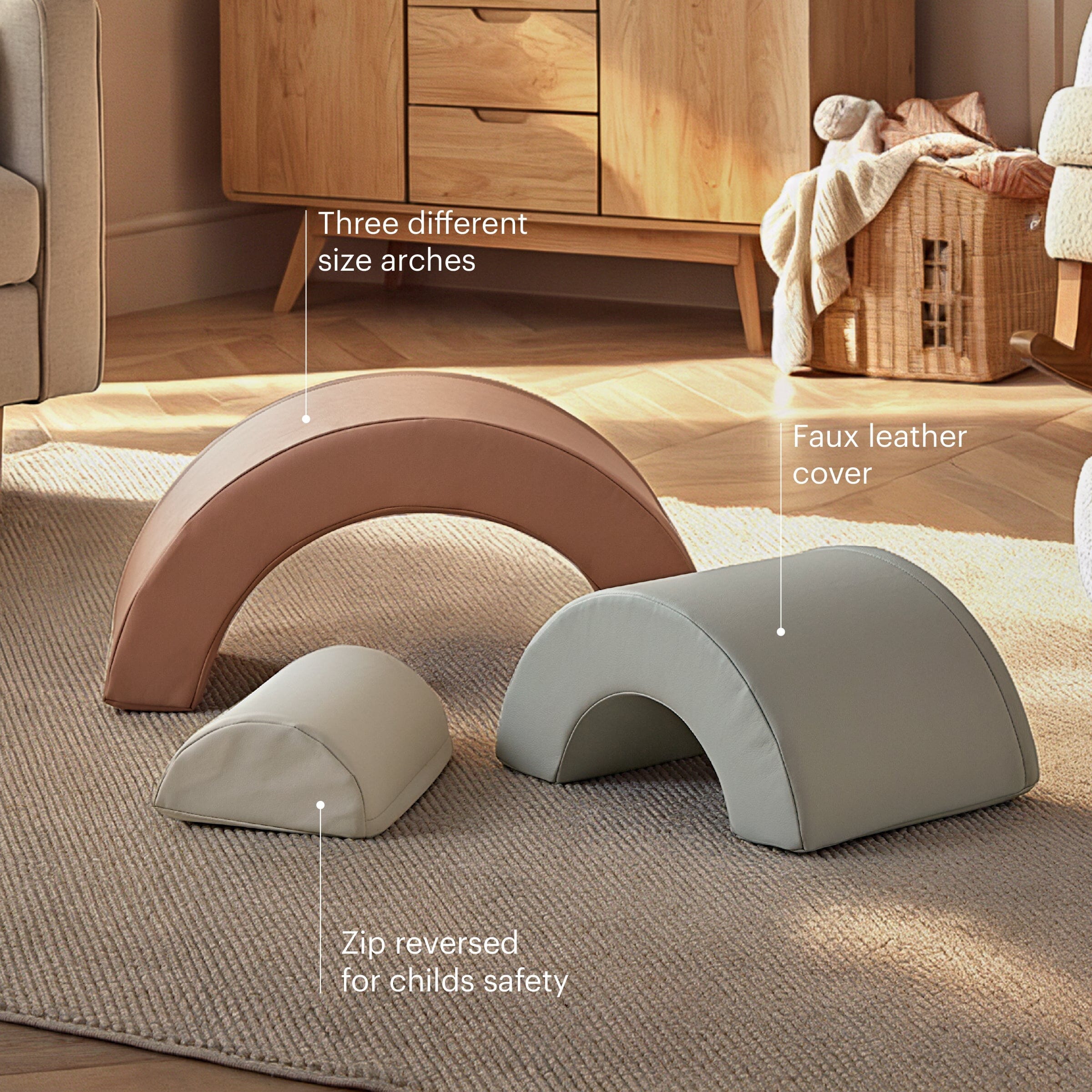 Soft Play Small Arch 3 Piece Set Toys CuddleCo 