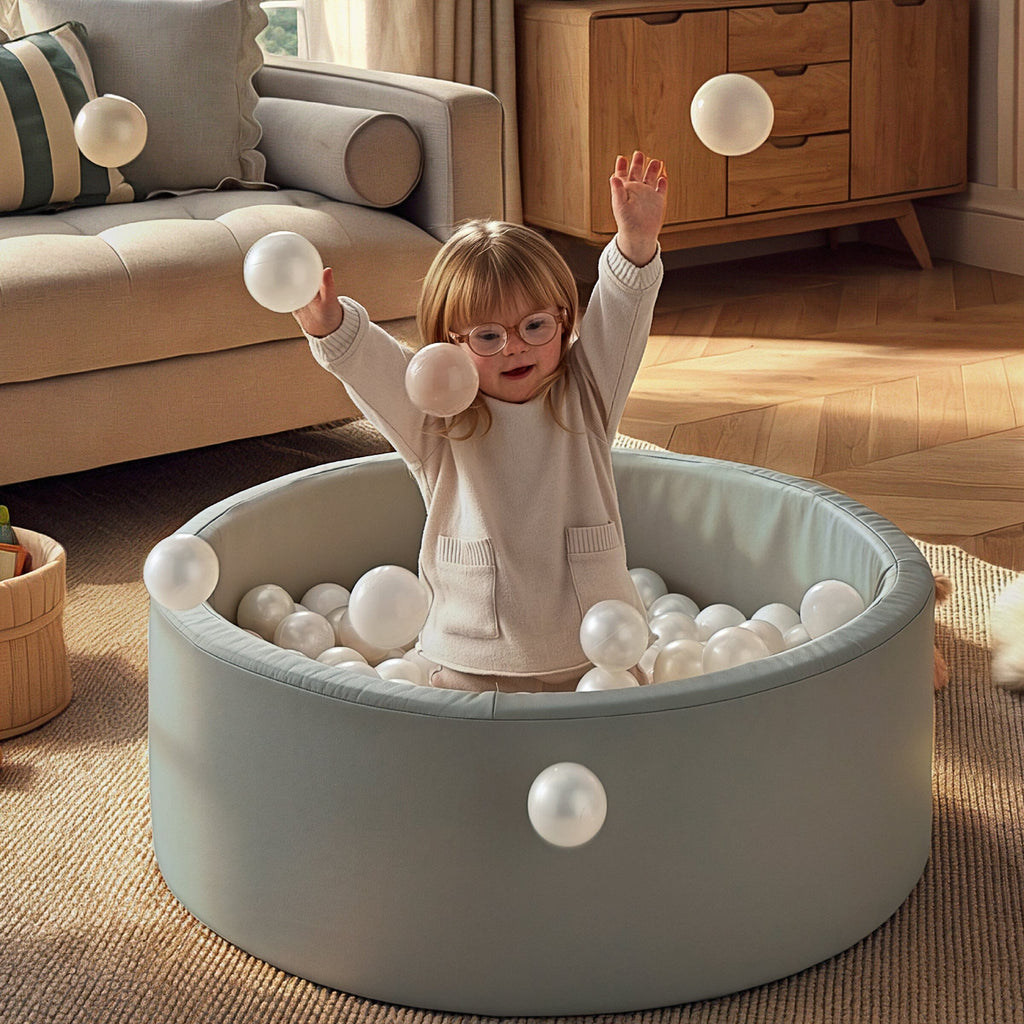 Soft Play Ball Pit with Balls - Sea Salt Toys CuddleCo 