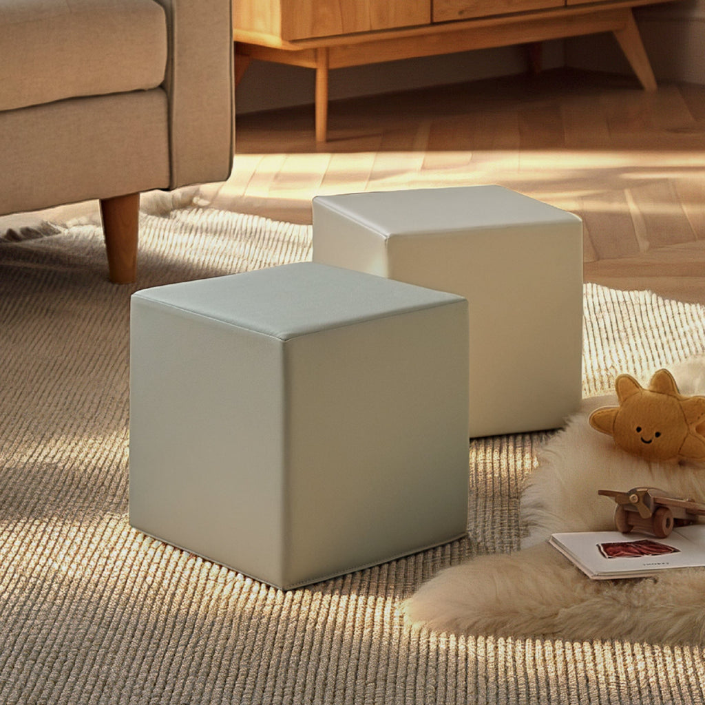 Soft Play Cubes 2 Piece - Sea Salt & Pebble Toys CuddleCo 