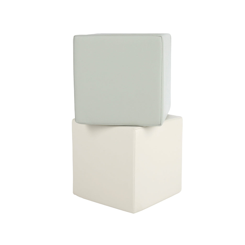 Soft Play Cubes 2 Piece - Sea Salt & Pebble Toys CuddleCo 