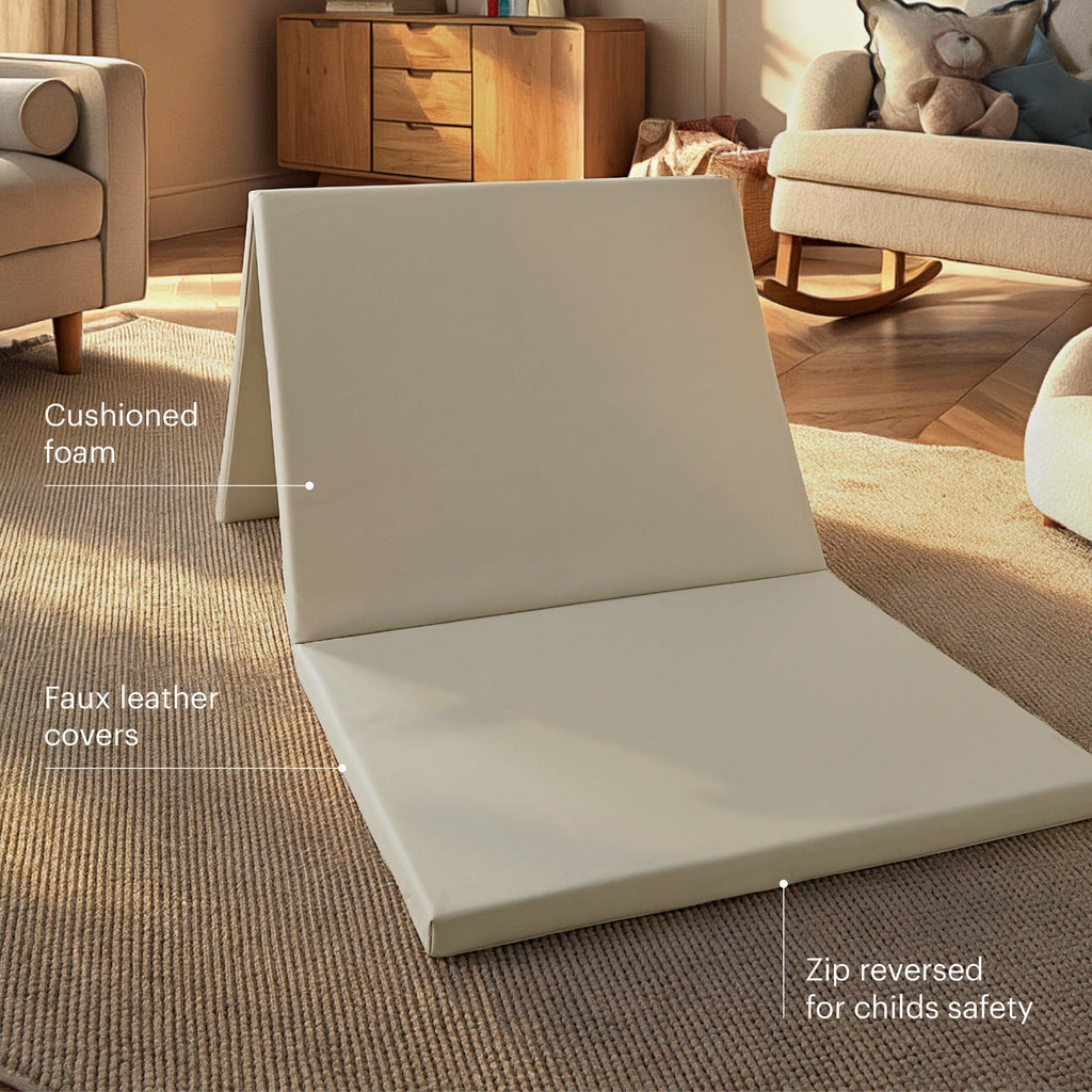 Soft Play 3-Fold Timble Mat - Pebble Toys CuddleCo 