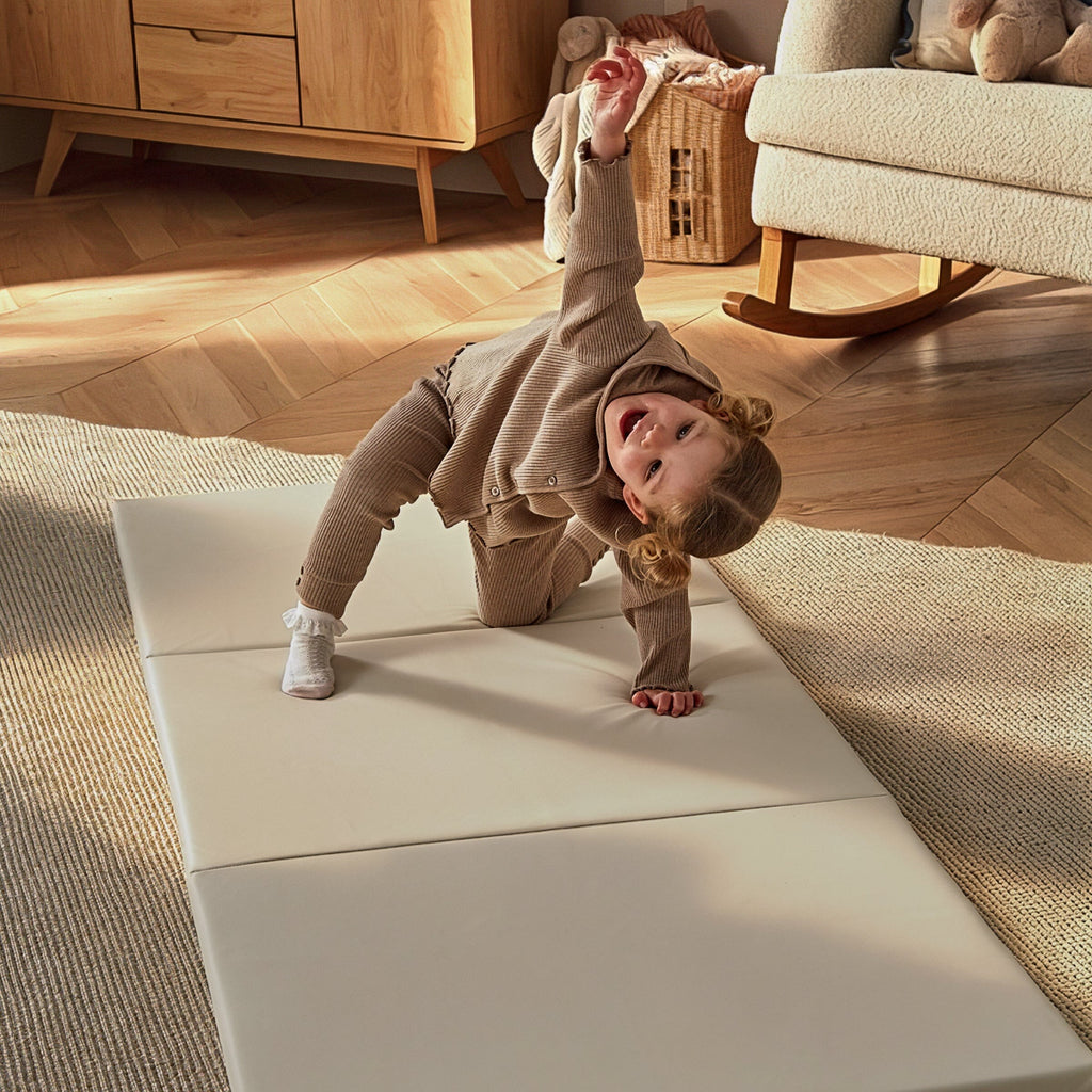 Soft Play 3-Fold Timble Mat - Pebble Toys CuddleCo 