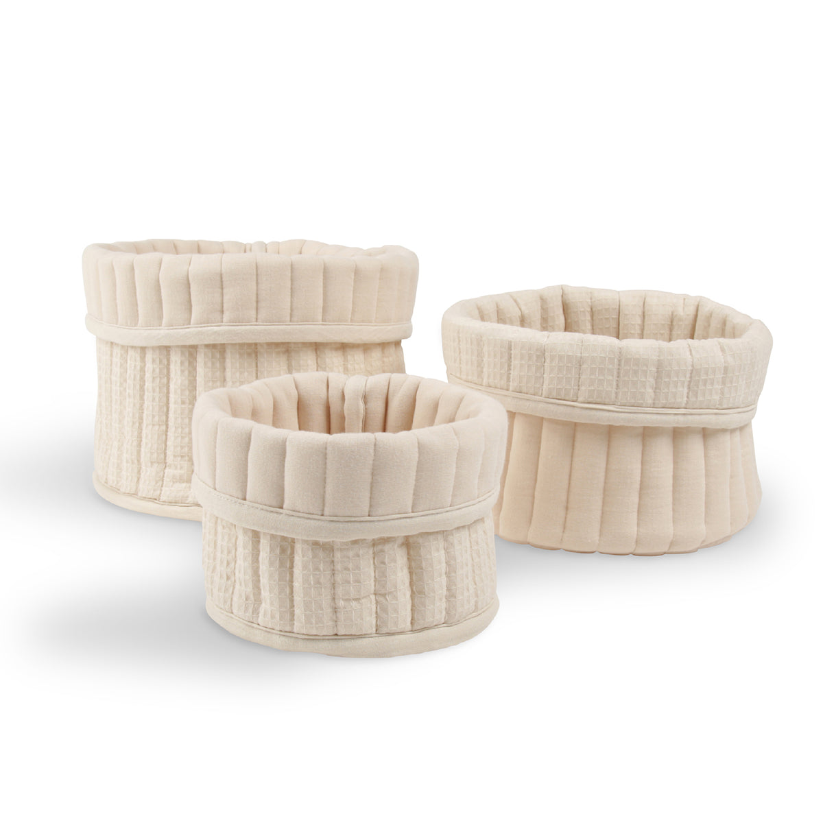 3 Pack Storage Baskets  - Cashmere Waffle
