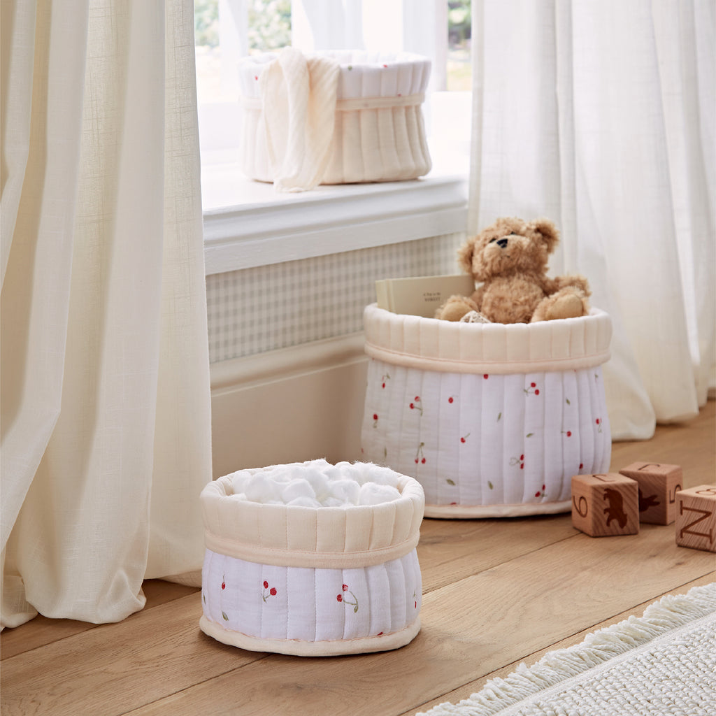 3 Pack Storage Baskets - Ditsy Cherry