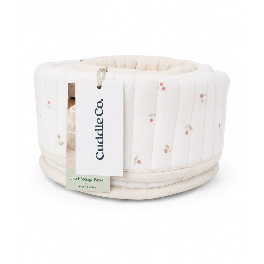 3 Pack Storage Baskets - Ditsy Cherry