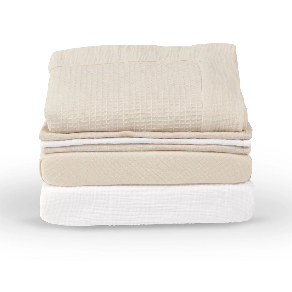 Universal Crib/Co-Sleeper Bedding Set  - Cashmere Waffle