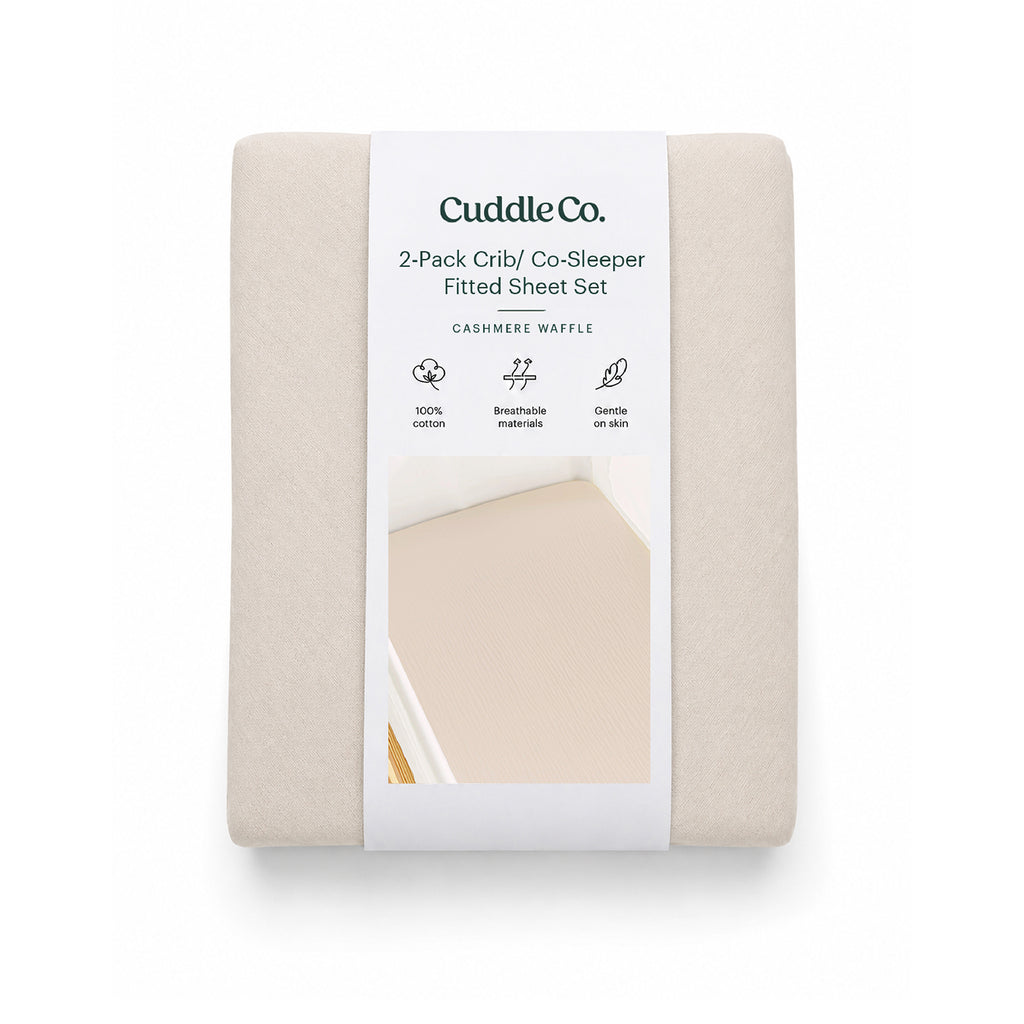 2 Pack Universal Crib/Co-Sleeper Sheets  - Cashmere Waffle