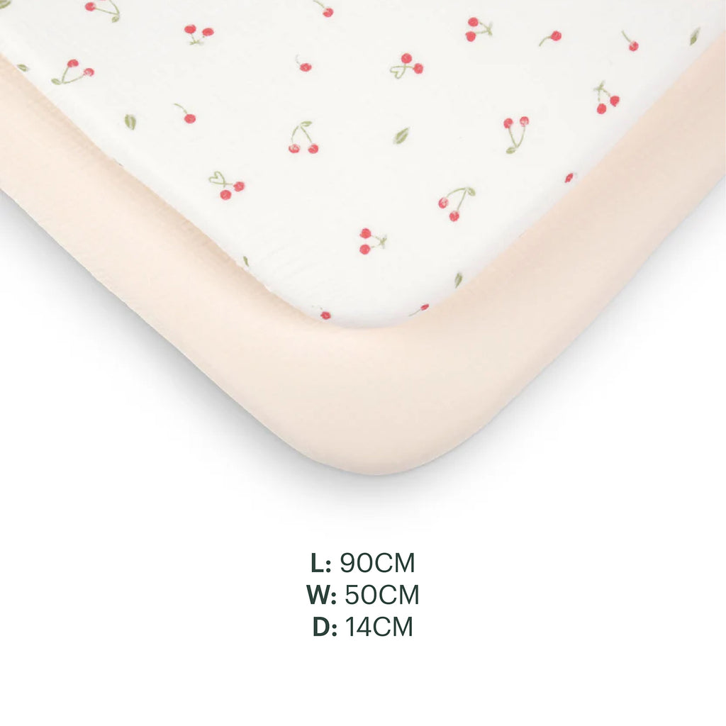 2 Pack Universal Crib/Co-Sleeper Sheets - Ditsy Cherry