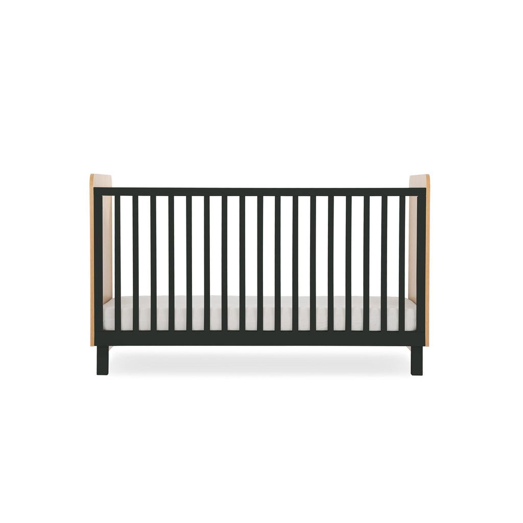 Rafi Cot Bed - Oak & Black Furniture Singles CuddleCo 