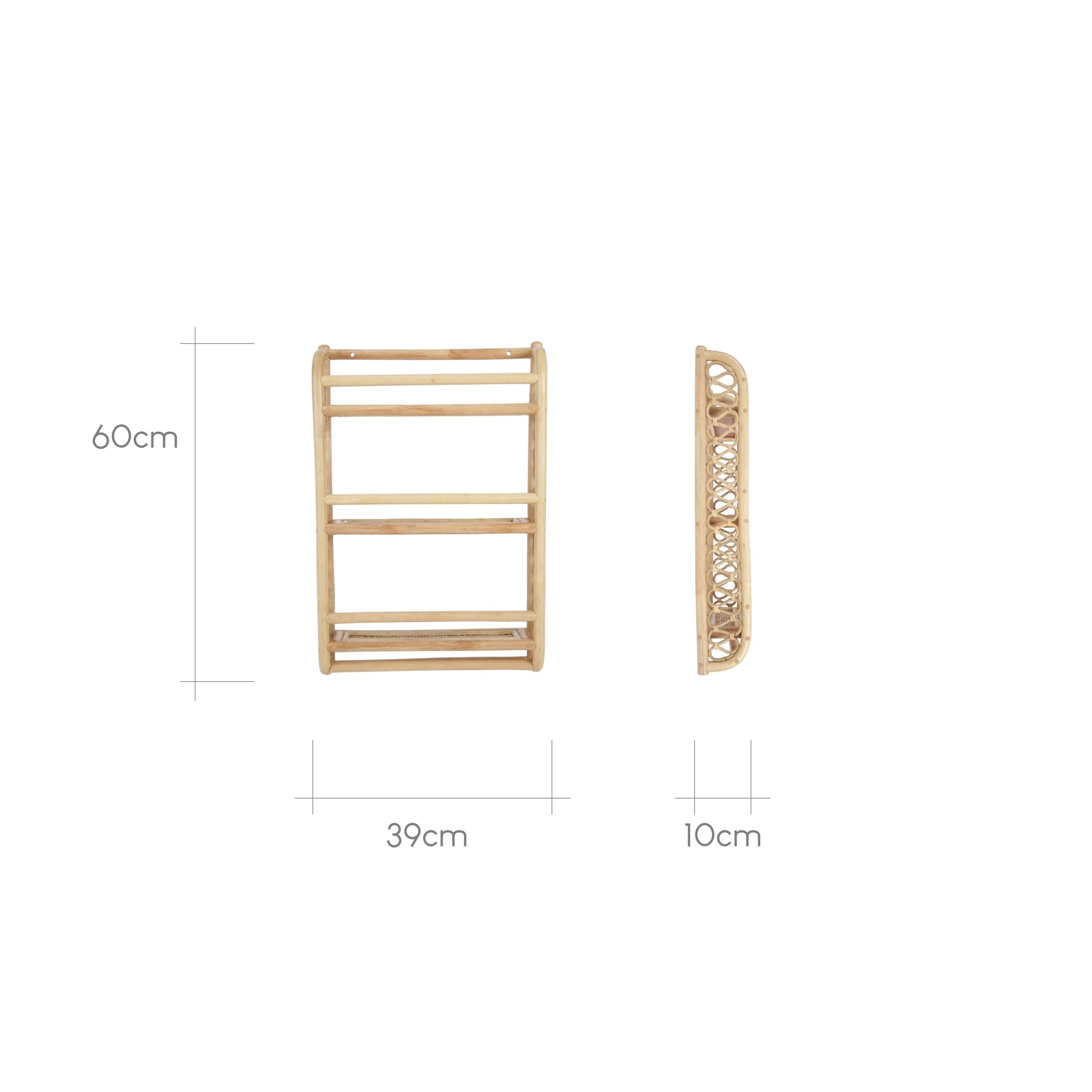 Aria Wave Bookshelf - Rattan Furniture Singles CuddleCo 