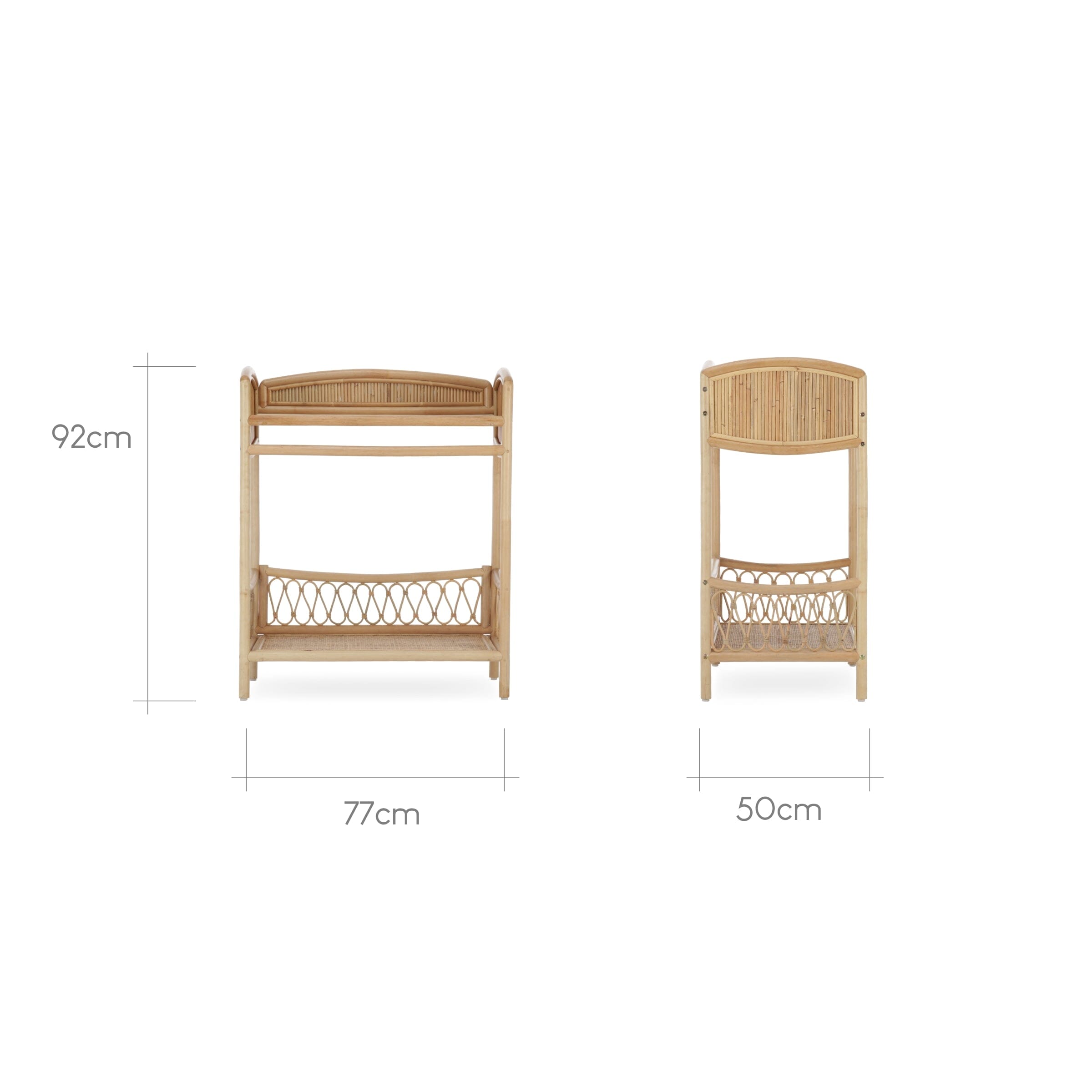 Aria Wave Changer with Hanging Rail - Rattan Furniture Sets CuddleCo 