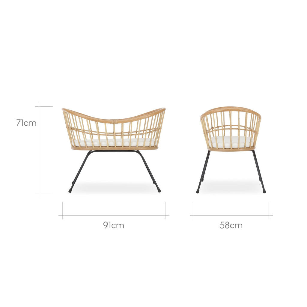 Aria Wave Crib - Rattan Furniture Singles CuddleCo 