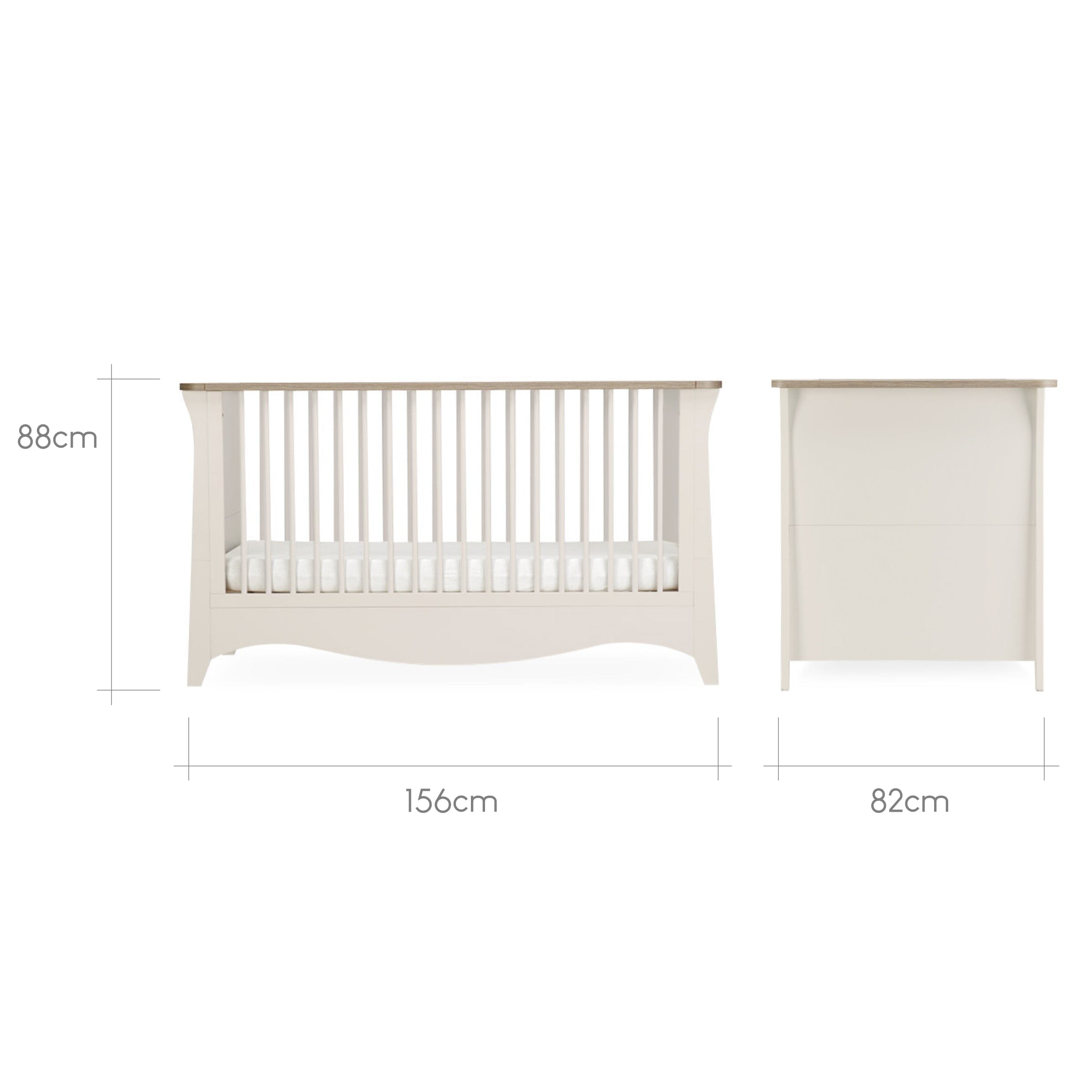 Clara 2 Piece Nursery Furniture Set - Cashmere & Ash Furniture Sets CuddleCo 