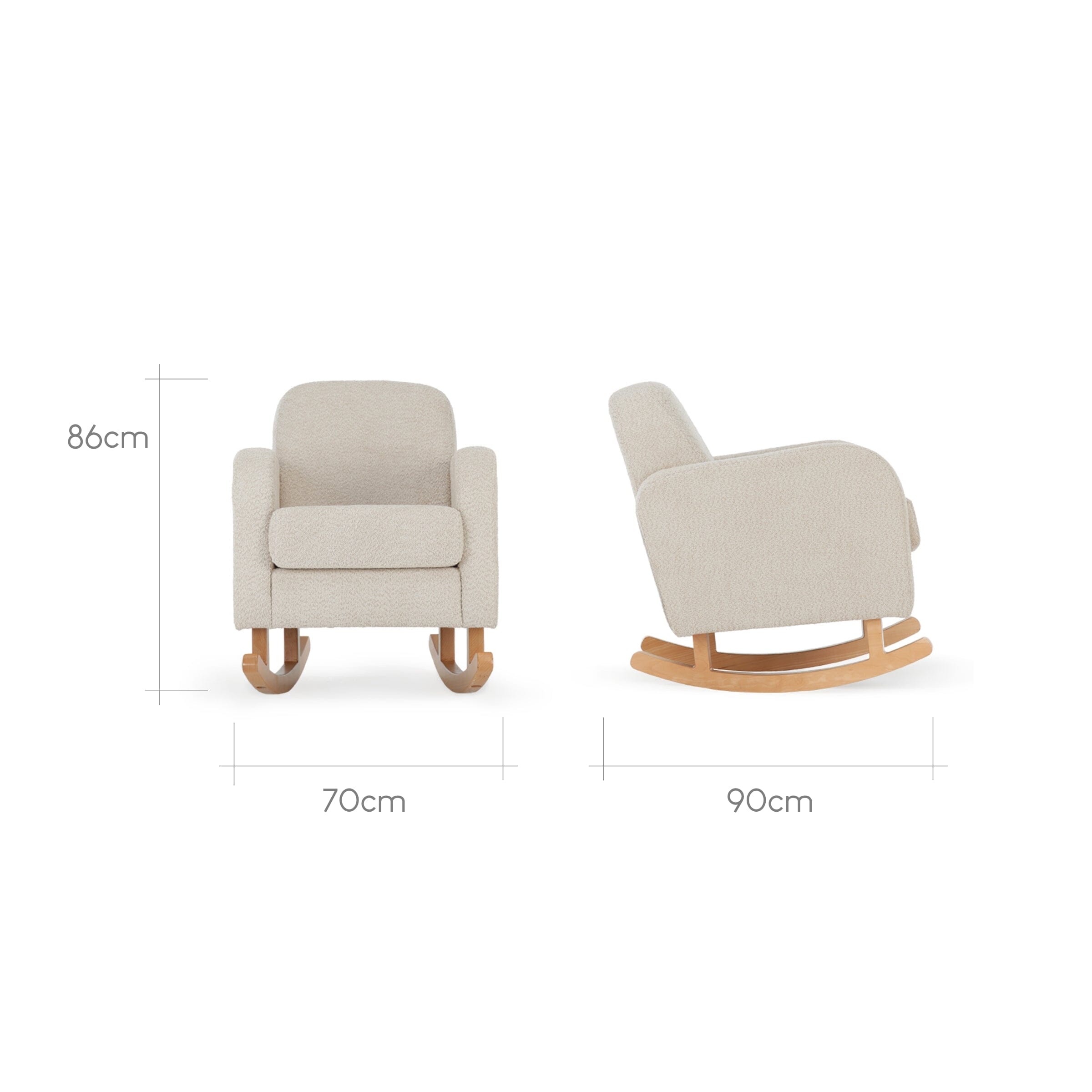 Etta Boucle Nursing Chair - Mushroom (Pre-order) Furniture Singles CuddleCo 