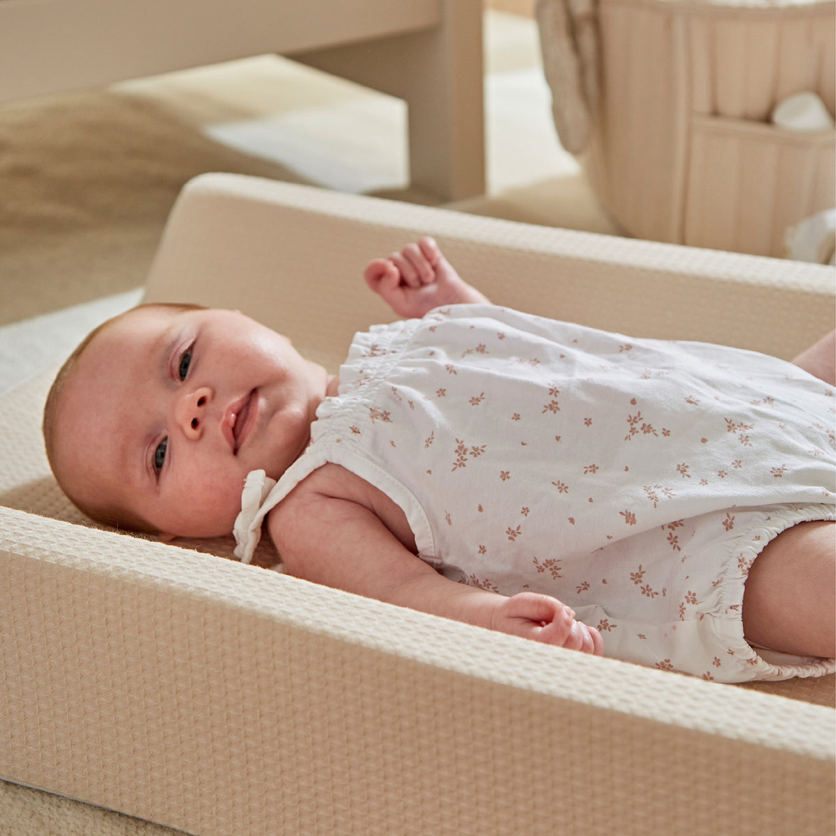 Wedge Changing Mat - Cashmere Waffle
