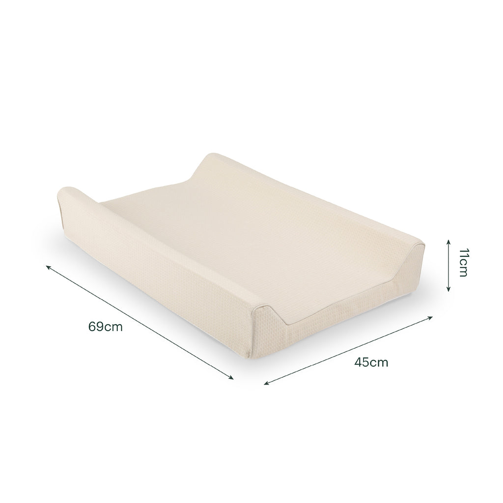 Wedge Changing Mat - Cashmere Waffle