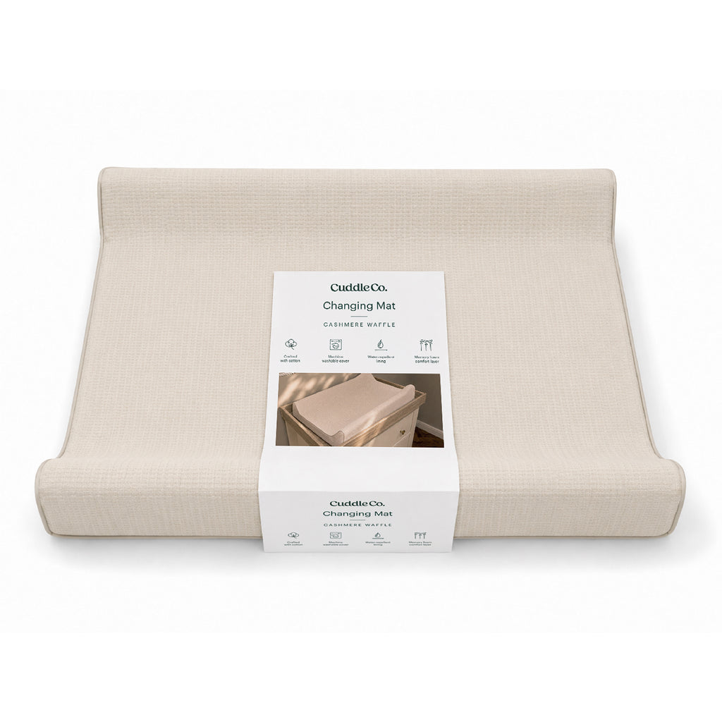 Wedge Changing Mat - Cashmere Waffle