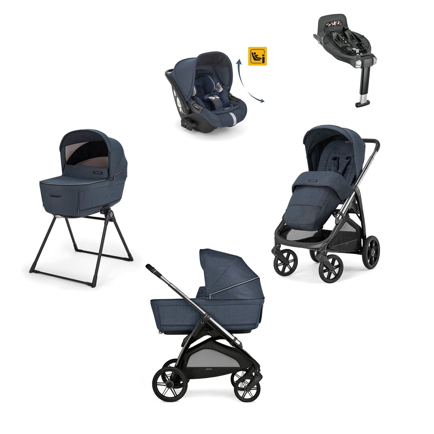Inglesina Aptica Quattro Travel System - Resort Blue Strollers Inglesina 