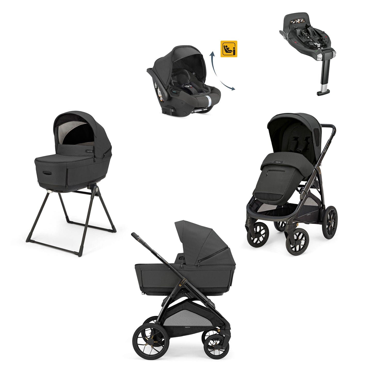 Inglesina Aptica XT Quattro Travel System - Magnet Grey Strollers Inglesina 