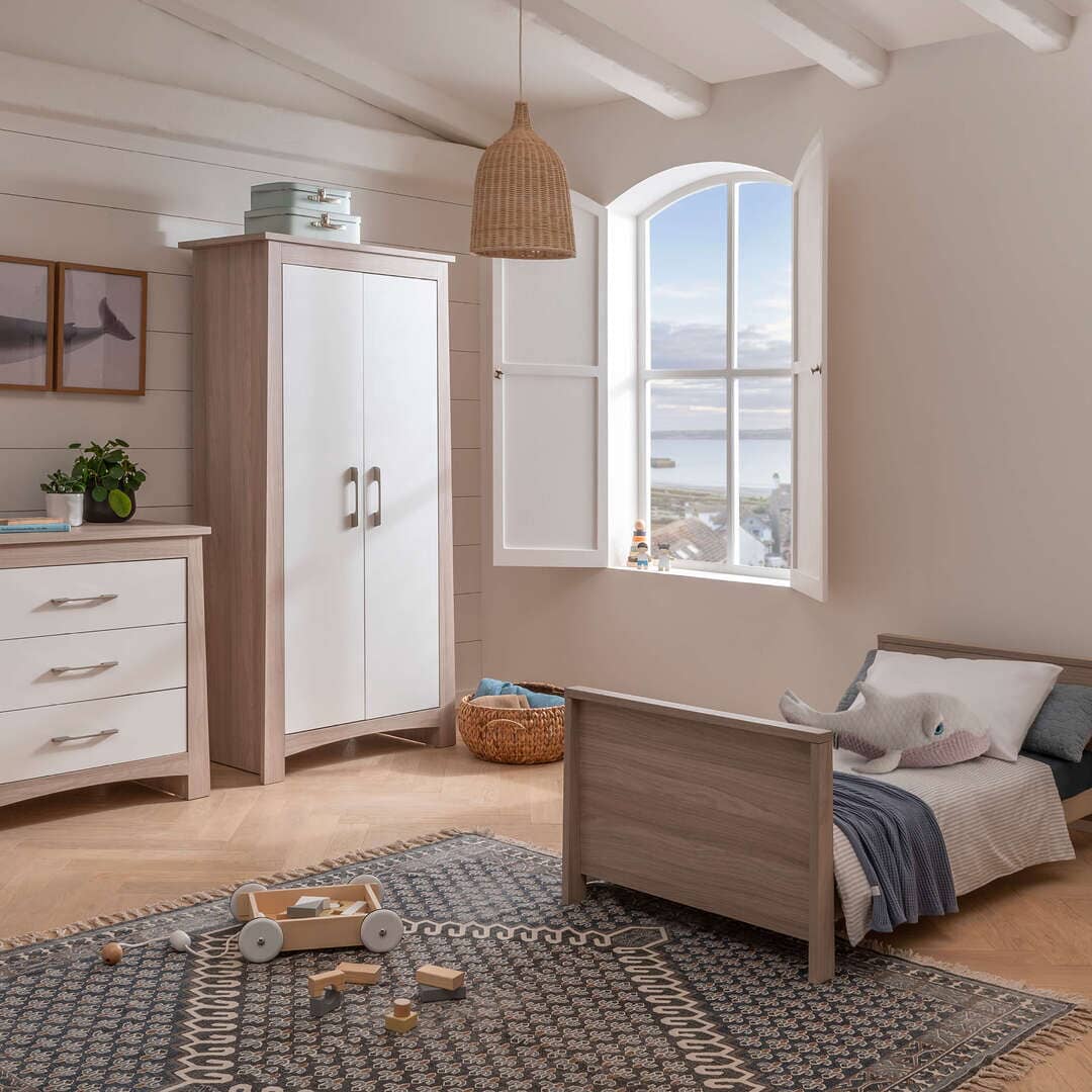 Lana Cot Bed - Ash & White Furniture Singles CuddleCo 