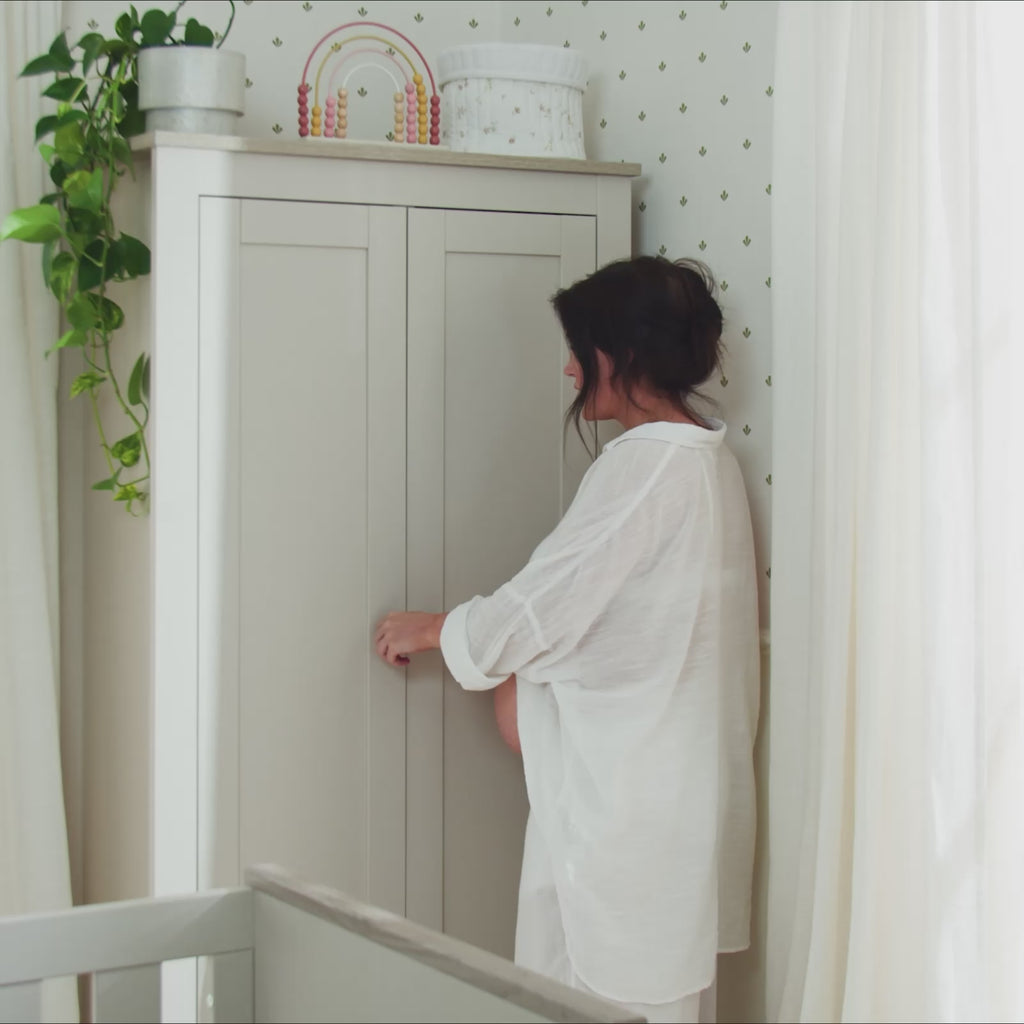 Luna 2 Door Double Wardrobe - Cashmere & Ash