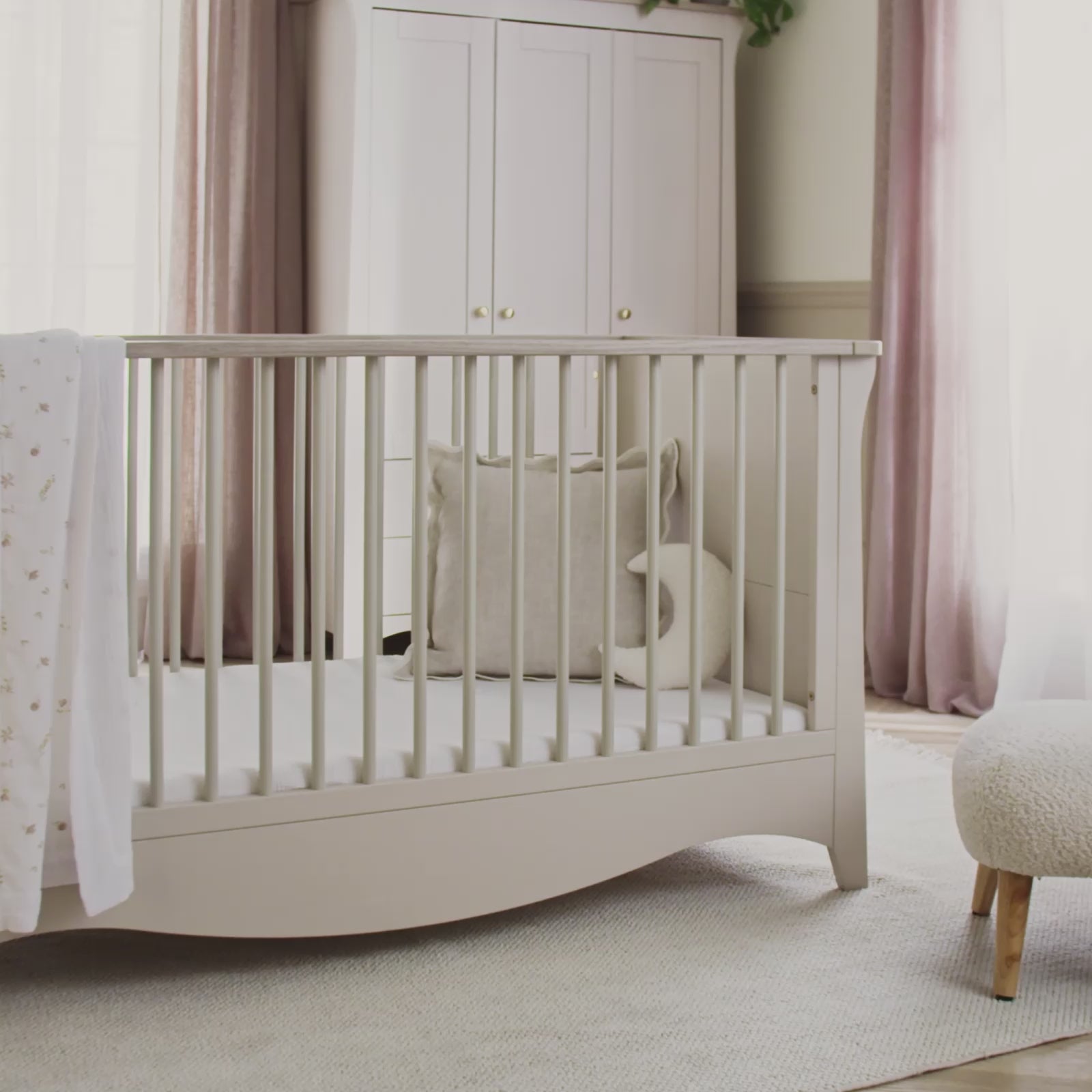 Clara 3 Door Triple Wardrobe - Cashmere & Ash