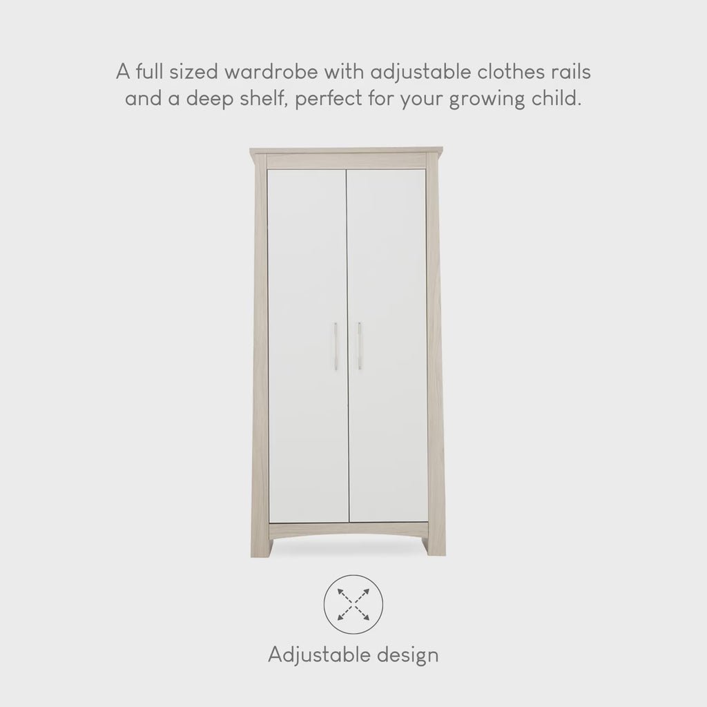 Lana Nursery Wardrobe - Ash & White