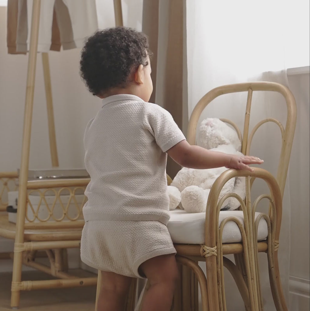 Aria Wave Toddler Chair - Rattan
