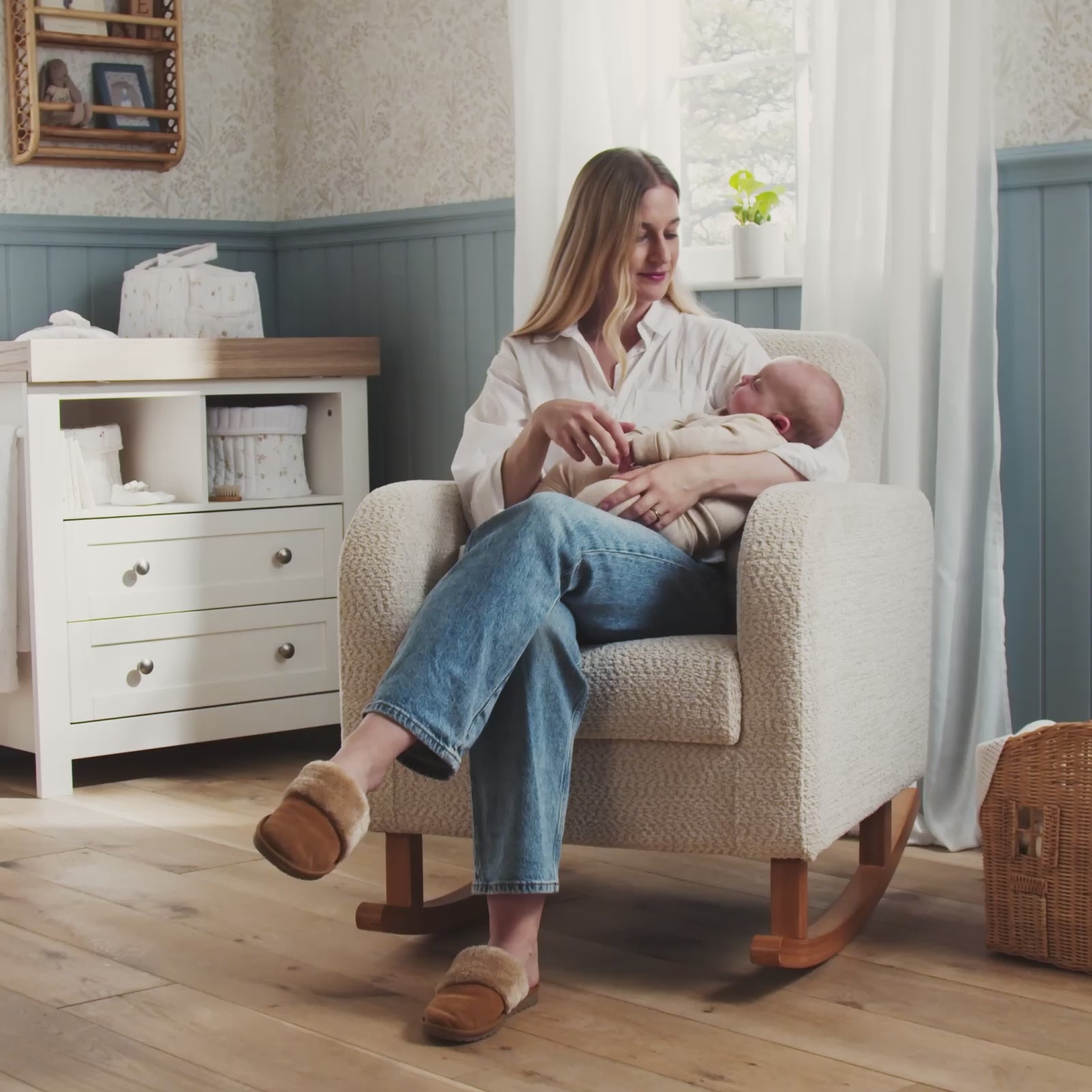 Burford 3 Piece Nursery Furniture Set - White & Oak