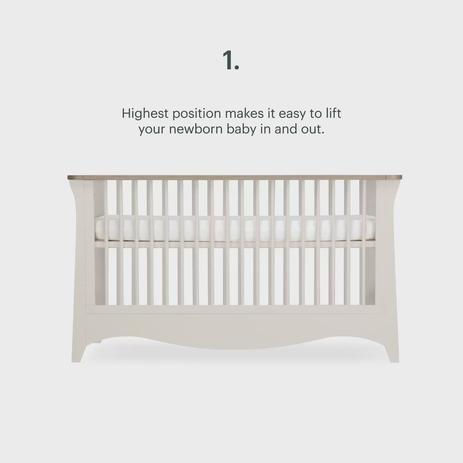 Clara 3 Piece Nursery Furniture Set - Cashmere & Ash