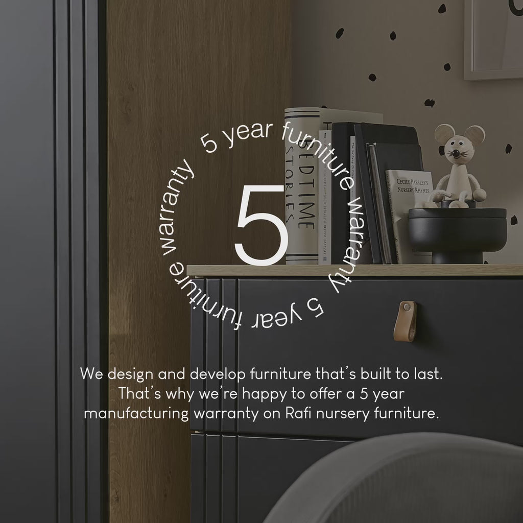 Rafi Nursery Wardrobe - Oak & Black
